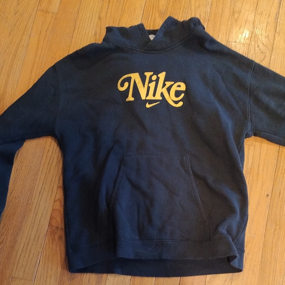 Nike Black Hoodie with Gold Logo
